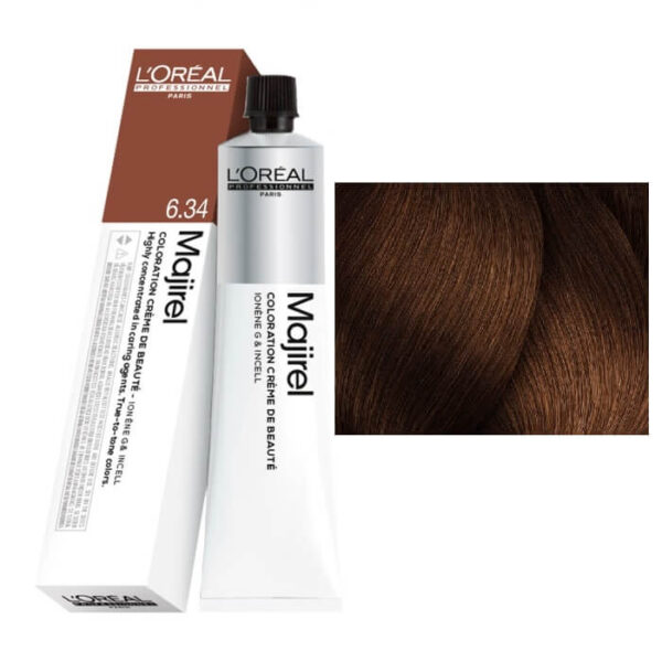 L'OREAL PROFESSIONNEL MAJIREL 6.34 Ξανθό Σκούρο Ντορέ Χάλκινο 50ml